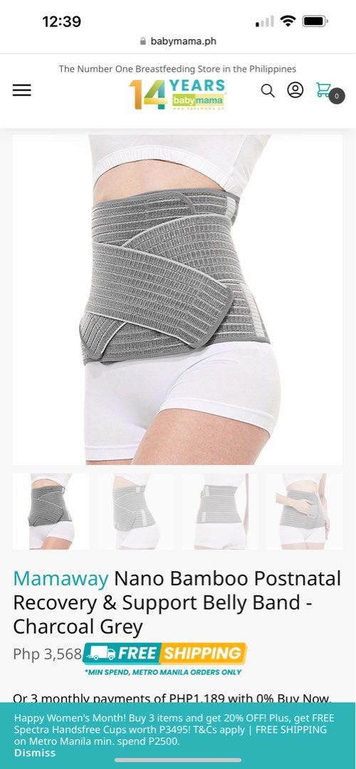 Mamaway Postnatal Recovery Belly Band ( Size M ), Women's Fashion,  Maternity wear on Carousell