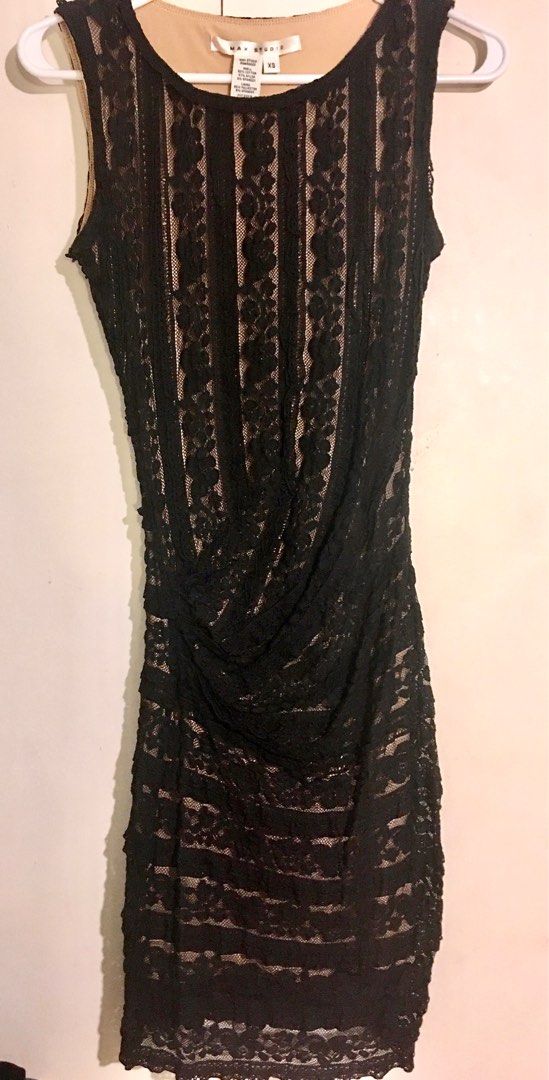 black long hoco dresses Bonnie Slinky And Lace Maxi Dress / Black | MESHKI main image 0