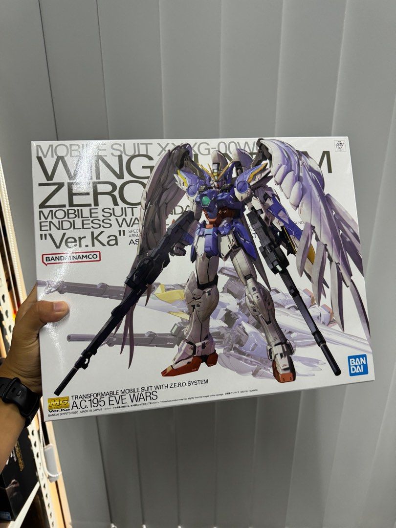 MG 1/100 Wing Zero Gundam Ver Ka (Category: Gundam Model Kits) located in Singapore. Submitted by retrosaloonenjoyer (Listing ID 1292321057, Image 1). Description: Letting go of backlog. Brand new in box Preferred pickup at admiralty mrt but can be arranged Feel free to reach out for more questions!.