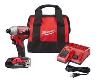 Milwaukee 2850-21P Impact Driver Kit. M18 Compact Brushless 1.4" Hex Impact Driver. 2.0 ah Battery , contractor Bag and Charger, Milwaukee brushless motor: optimized for efficiency, this motor delivers more run-time and longer life, Brand New in box.