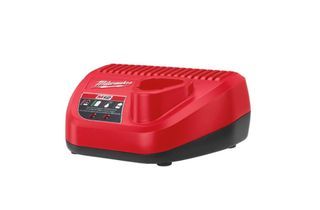Milwaukee 4859-2401 M12 12-Volt Lithium-Ion Battery Charger, converted to 220V, Charges batteries in as little as 30 minutes, Fits Milwaukee M12 batteries, Recharge-status light indicators, Easy-to-load design, Brand new.