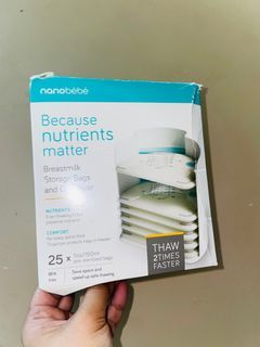 Nanobebe breastmilk organizer and storage bags