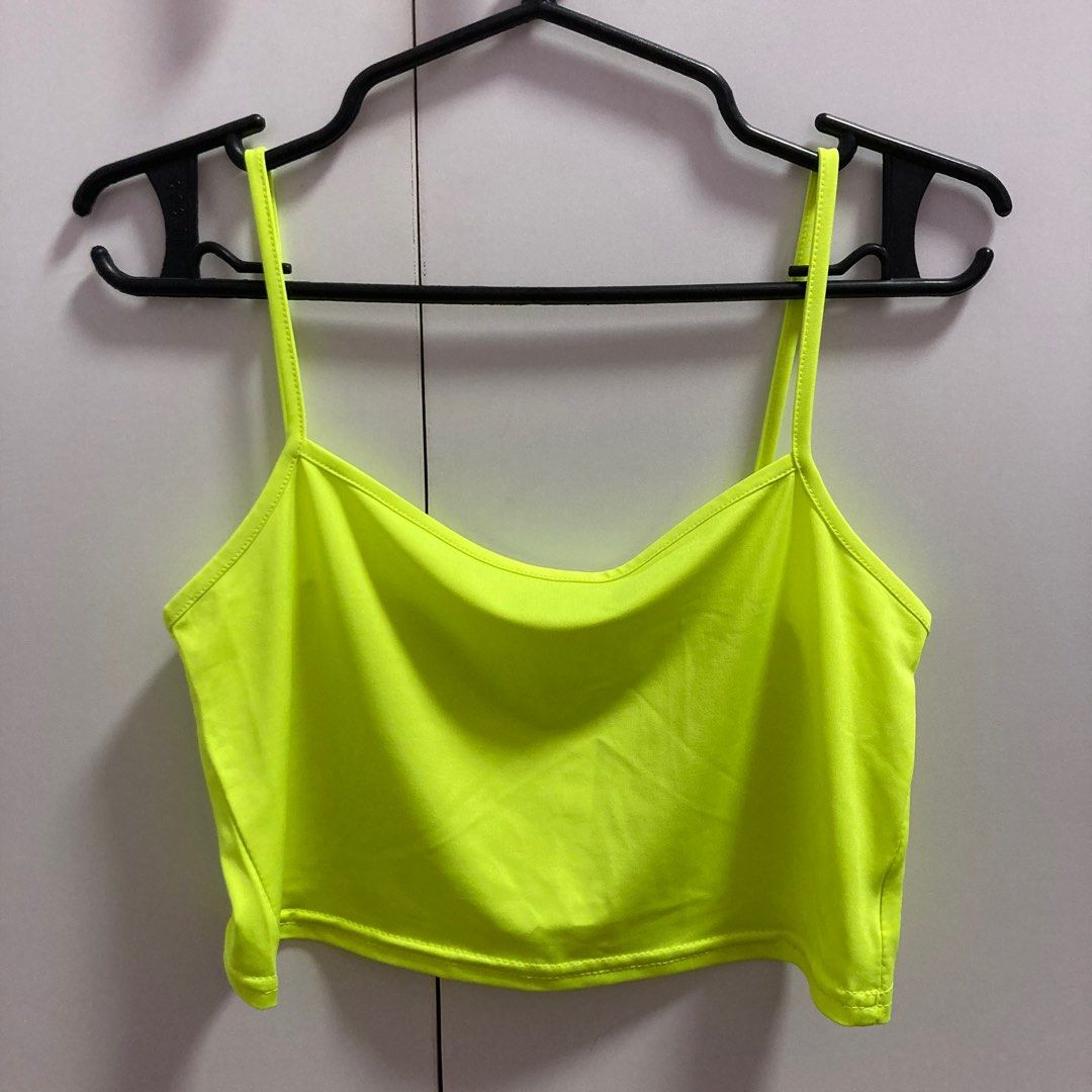 Neon Green Sleeveless Cropped Cami Top (Category: Sleeveless) located in Valenzuela. Submitted by hadestown (Listing ID 1292321718, Image 1). Description: - used once for a dance competition :) - rfs: decluttering .