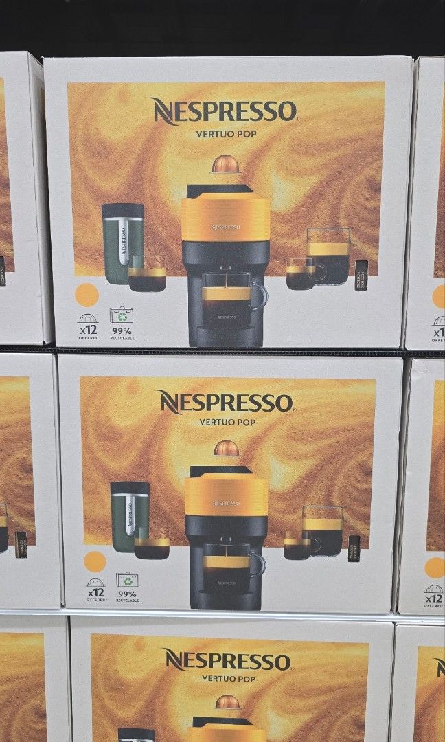 Nespresso Vertuo Pop Yellow (Category: Coffee Machines & Makers) located in Cainta. Submitted by shopchelonline (Listing ID 1292374583, Image 2). Description: Nespresso Vertuo Pop Yellow 🛒8,500.00(all in) + LSF 💎No return, no exchange. 💎Please see pinned post. 💎Fragile items are handled with care. 💎PRE-ORDER - NO RUSH SHIPPING 💎Korea Pasabuy 💎Availability and price vary 💎Color may vary due to lighting 💎The outer case/box is simply for pr