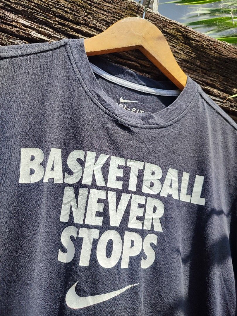 Nike Basketball Never Stops Tshirt Men s Fashion Tops Sets