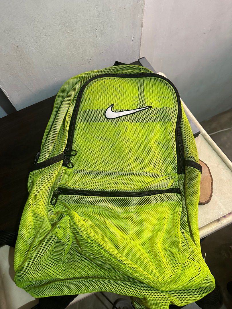 green nike mesh backpack