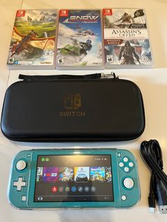 Nintendo switch lite with games