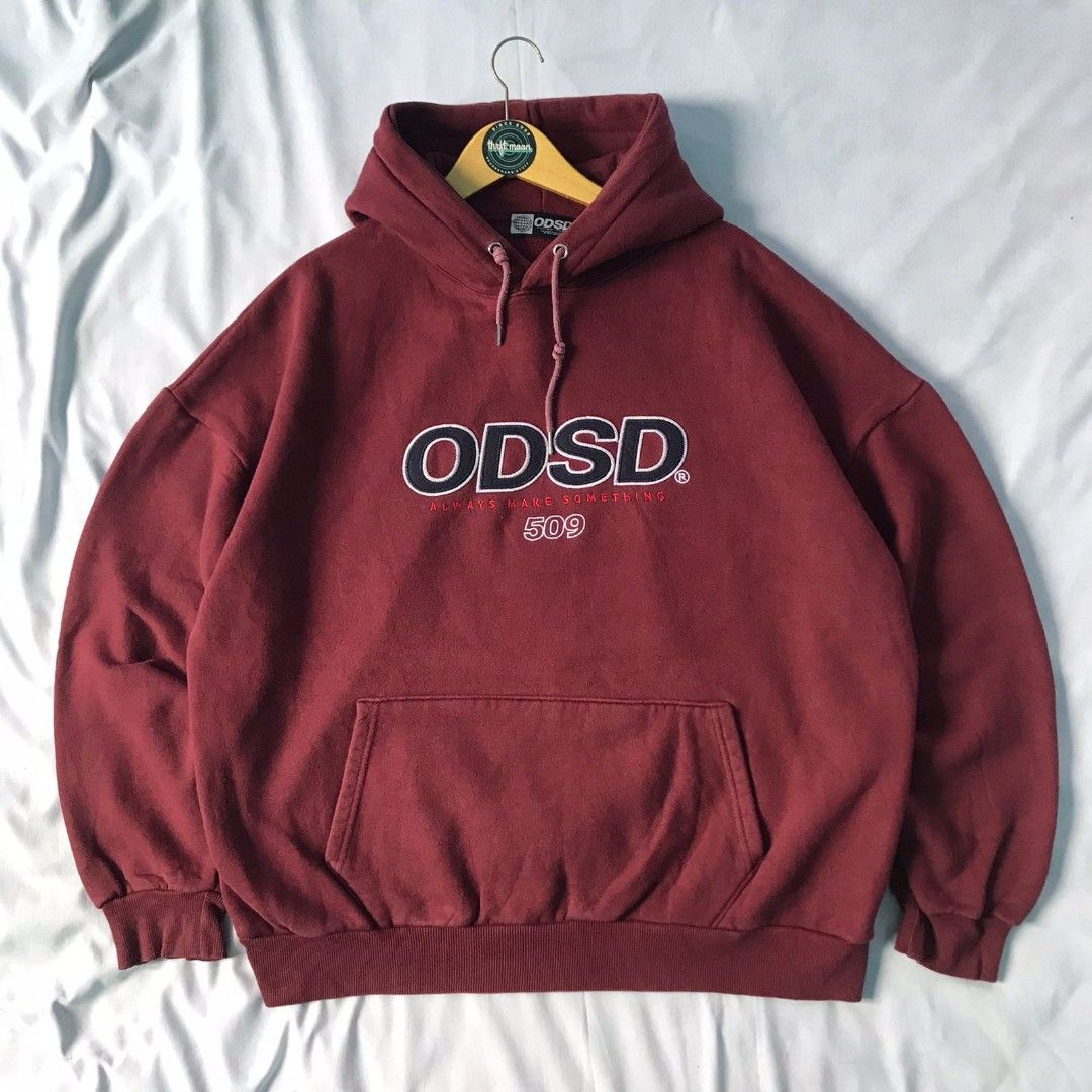 ODSD Odd Studio Burgundy Oversize Hoodie Boxy (Rare Color)
