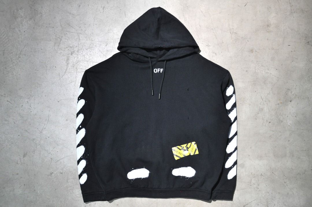 Off white diag spray hoodie outlet