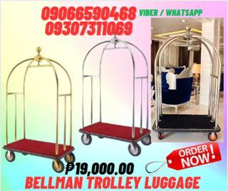 Onhand Bellman's trolley 6pcs Gold red 4pcs silver black