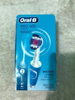 ORAL B PRO 400 VITALITY RECHARGEABLE TOOTHBRUSH