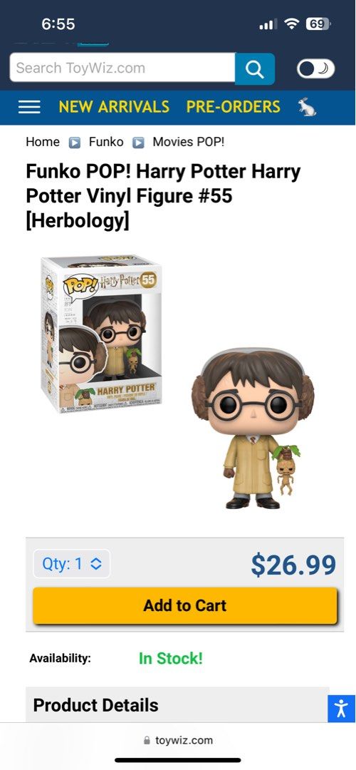 ORI WITH BOX Funko POP Harry Potter 55