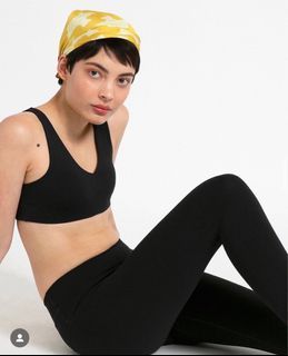 our recess black ladies who lounge sports bra