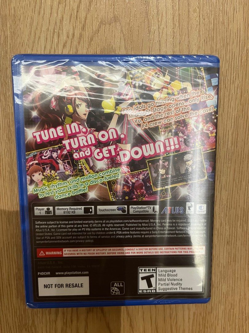 Ps vita game persona 4 dancing all night brand new rare item