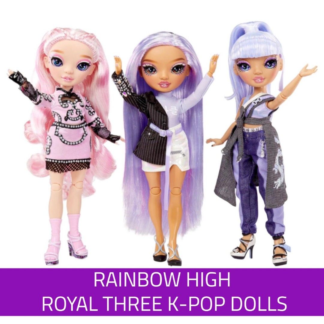 Rainbow high royal three kpop dolls (Category: Figurines & Statues) located in Manila. Submitted by andy.andy23 (Listing ID 1292442549, Image 1). Description: Price 3300 each (TESSA PARK Available only) MOP:GCash Courier:Lalamove (same day delivery) 6.Shipping at buyer's expense..