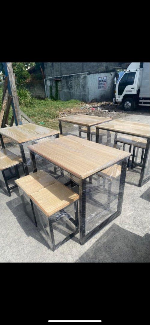 Restaurant table and chairs (Category: Tables & Sets) located in Rosario. Submitted by newdragon_889be6 (Listing ID 1292416905, Image 3). Description: DIRECT PAGAWAAN SA MURANG HALAGA! 🚨 OPEN FOR BULK ORDERS TO AVAIL DISCOUNTS LOCATION: San Fernando, Pampanga Are you Looking for TABLES and CHAIRS for opening businesess like food court, canteens, milktea shop, coffee shop, and etc. Made to Order: ✓ Dining Table and Stools/Chairs Set ✓ Dining Tabl