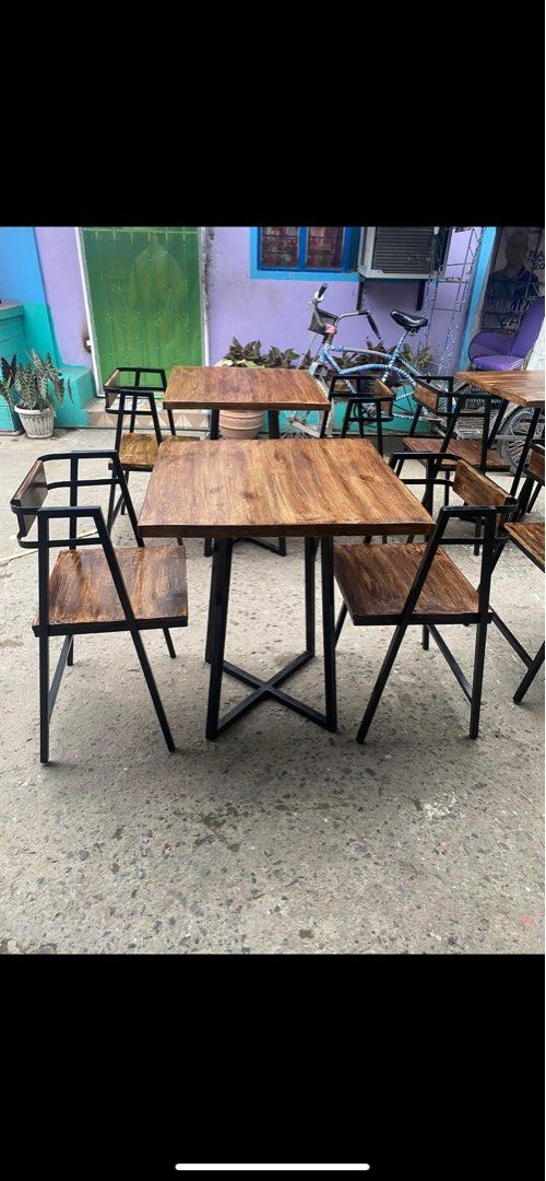 Restaurant table and chairs (Category: Tables & Sets) located in Rosario. Submitted by newdragon_889be6 (Listing ID 1292416905, Image 2). Description: DIRECT PAGAWAAN SA MURANG HALAGA! 🚨 OPEN FOR BULK ORDERS TO AVAIL DISCOUNTS LOCATION: San Fernando, Pampanga Are you Looking for TABLES and CHAIRS for opening businesess like food court, canteens, milktea shop, coffee shop, and etc. Made to Order: ✓ Dining Table and Stools/Chairs Set ✓ Dining Tabl