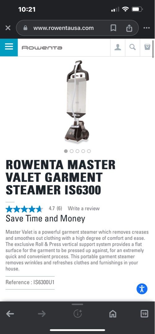 Master valet top garment steamer