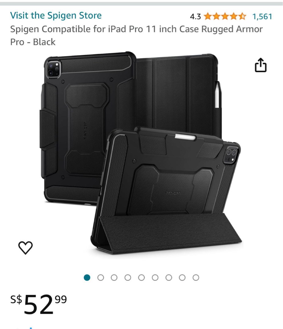 Spigen iPad Pro 11 inch rugged armour case Computers Tech Parts Accessories Laptop Bags Sleeves on Carousell