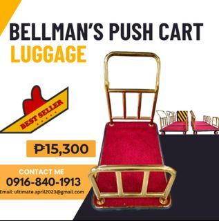 Stainless Steel Bellman's Push Cart Luggage