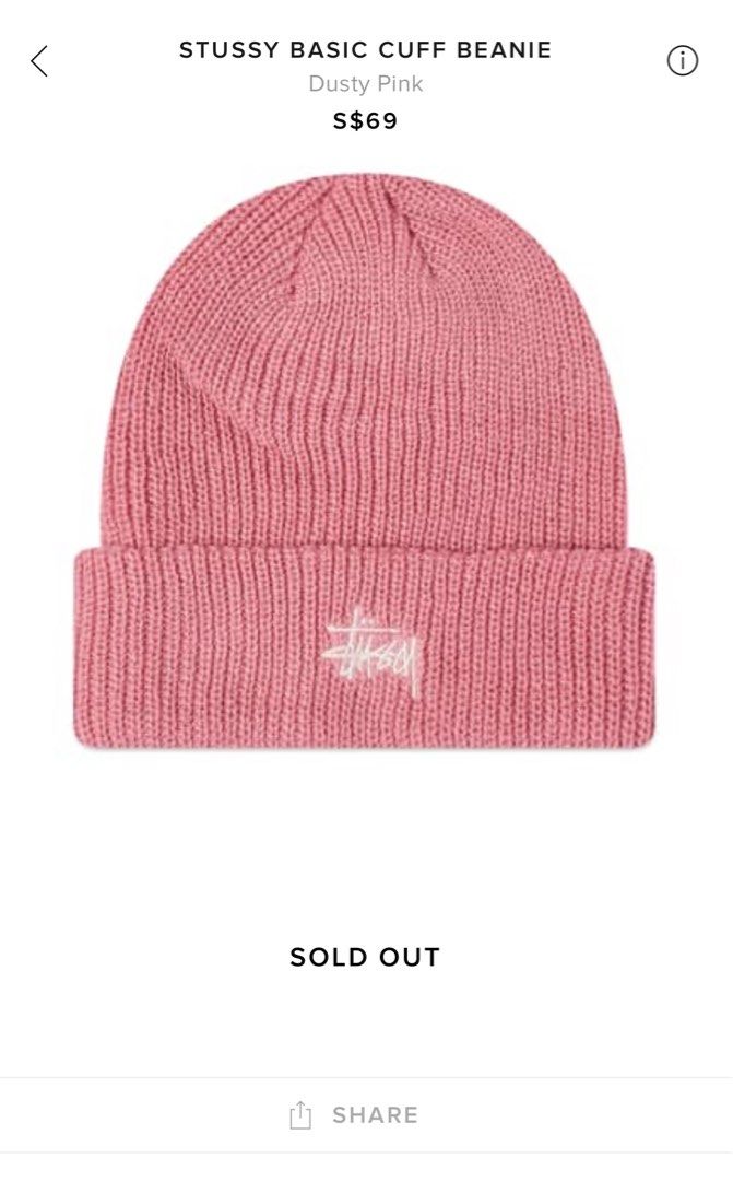 Pink stussy 2024 beanie