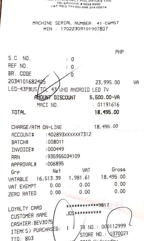 TCL 43P8US UHD ANDROID LED TV (Category: TV) located in Paranaque City. Submitted by yourneighbortotoro (Listing ID 1292375087, Image 2). Description: 43" SMART TV Good as new.