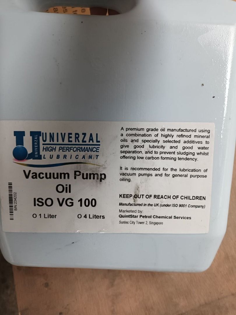VACUUM PUMP OIL ISO VG 100, Commercial & Industrial, Construction