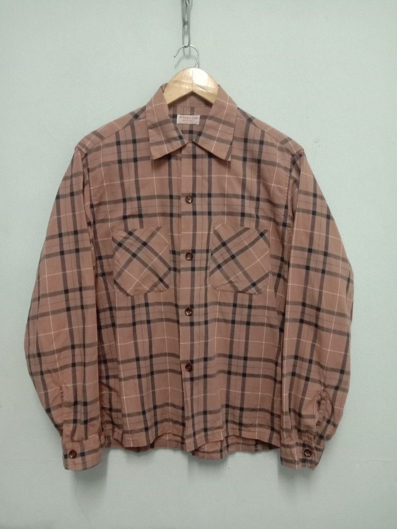 50 ~ 60's Cotton Open Collar shirt