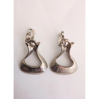 Vintage Silver Abstract Southwestern Earrings