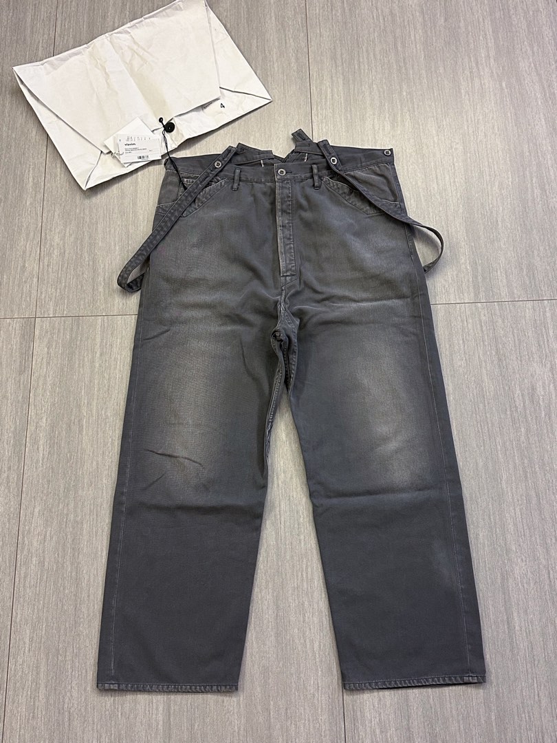 VISVIM KAFKA BRACES PANTS DMGD, 名牌, 服裝- Carousell