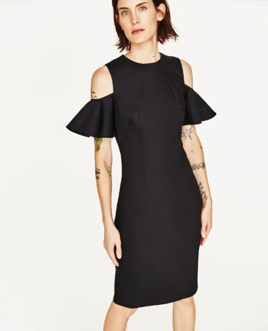 Zara Black Knee Length Dress (Category: Dresses) located in Caloocan City. Submitted by jane_maze (Listing ID 1292382495, Image 1). Description: xs.