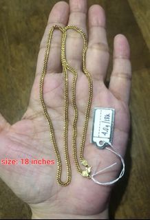 18k gold necklace pawnable size 18inches