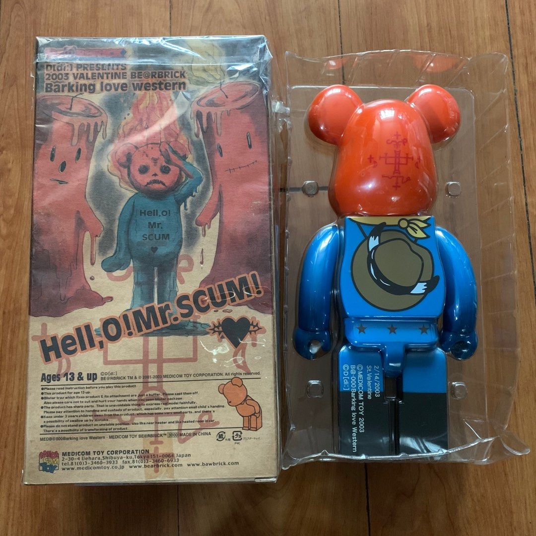 2003年VALENTINE Barking love western Bearbrick 400% BE@RBRICK