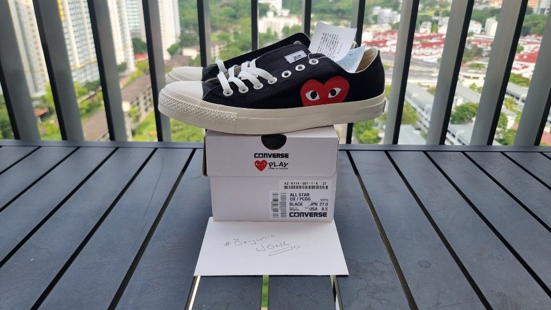 Rare Converse Japan Exclusive x CGD Comme de Garcons 100 Authentic Chuck Taylor UK8.5 US8.5 27cm