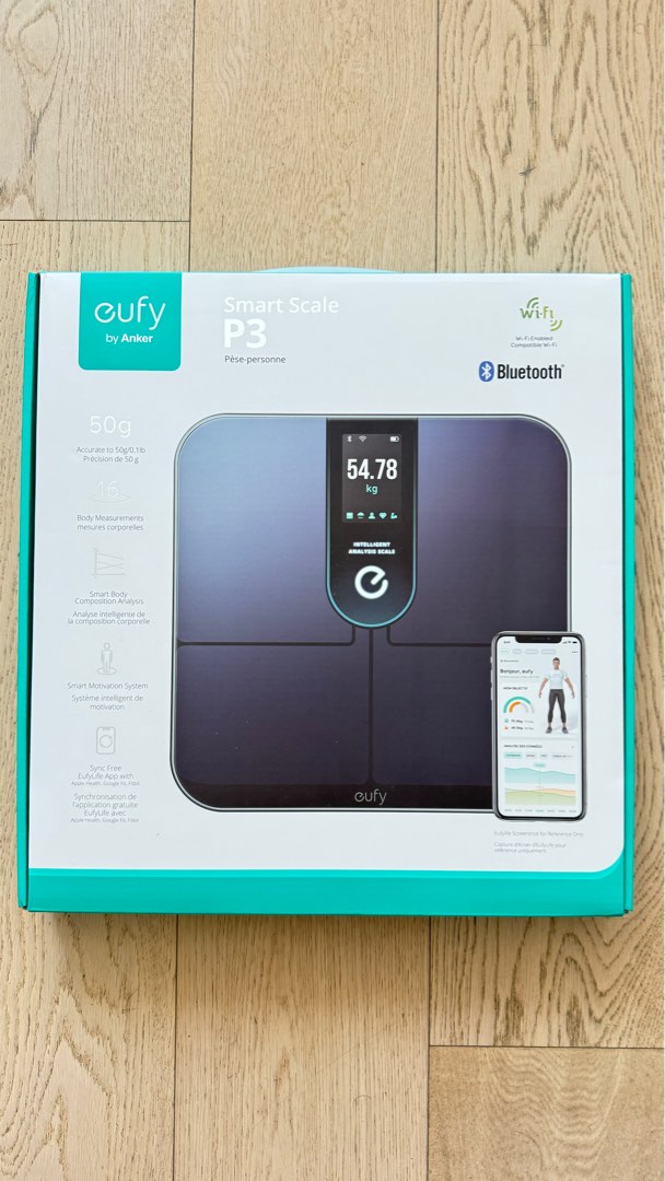 ANKER EUFY P3 Smart Scale Bluetooth + Wi-Fi, 健康及營養食用品 
