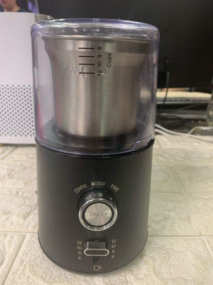 Anko Coffee Grinder with issue (Category: Coffee Machines & Makers) located in Pasay City. Submitted by meostore (Listing ID 1292459029, Image 1). Description: Item is in excellent condition working 220volts with issue on cover pls see attached pics, no effect on working of the grinder.