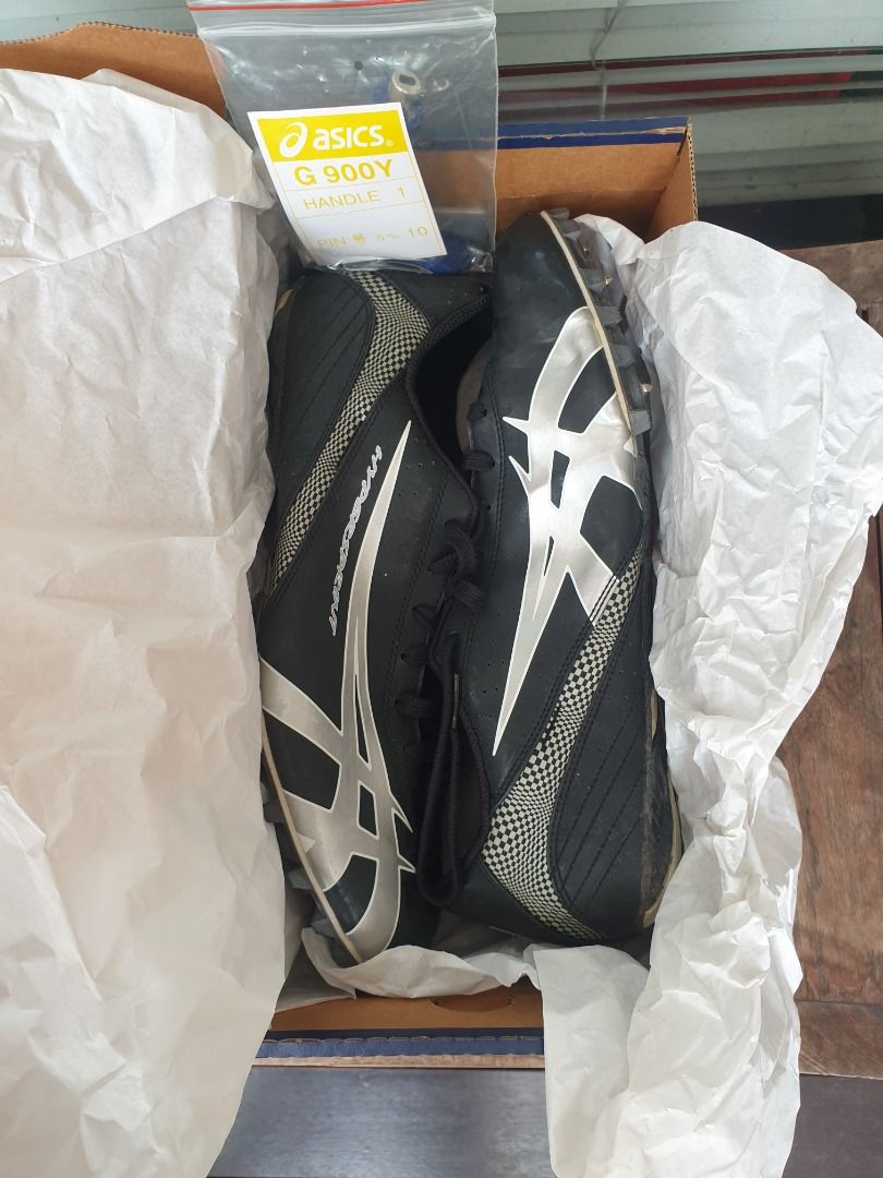 Asics Hyper Sprint G900Y spikes Black Lightning Black US9.5