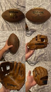 AUTHENTIC WILSON LEATHER PRODUCTS For FOOTBALL and BASEBALL