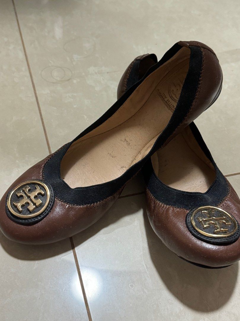 tory burch brown flat
