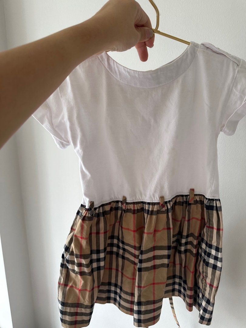 Burberry baby girl checked dress Babies Kids Babies Kids Fashion on Carousell