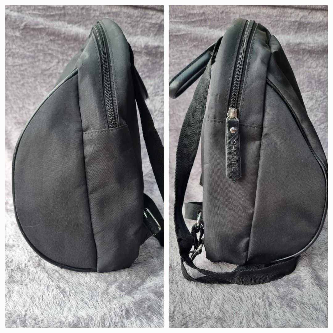 Chanel VIP Nylon Backpack (Category: Luxury Bags & Wallets) located in Talisay. Submitted by parchiracollection (Listing ID 1292529164, Image 3). Description: *plus SF *Please check detailed pictures before purchasing * This is a second-hand item, kaya wag po mag expect na BAGO *no to low ballers. The discounted price I'll give is the final price. *NO COD, NO COP, NO $h0p€€ CHECK OUT *MOP: GCASH *COURIERS: FLASH EXPRESS (70 pesos min.),JRS, J&T (