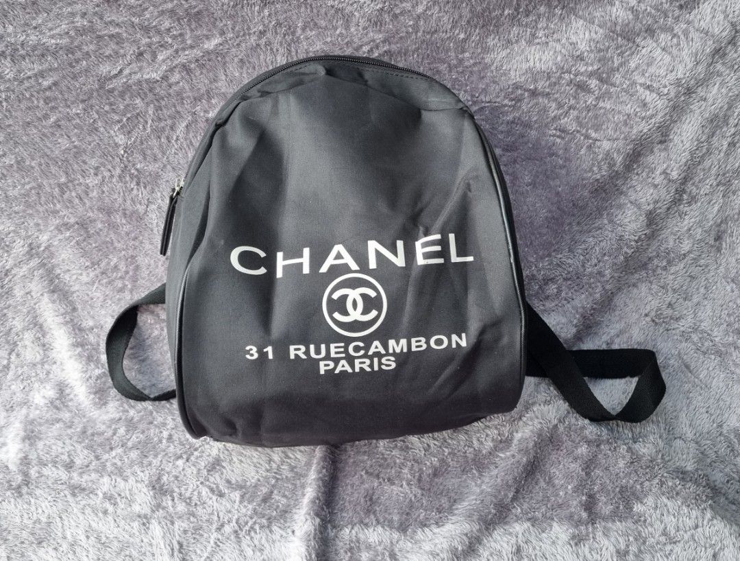Chanel VIP Nylon Backpack (Category: Luxury Bags & Wallets) located in Talisay. Submitted by parchiracollection (Listing ID 1292529164, Image 1). Description: *plus SF *Please check detailed pictures before purchasing * This is a second-hand item, kaya wag po mag expect na BAGO *no to low ballers. The discounted price I'll give is the final price. *NO COD, NO COP, NO $h0p€€ CHECK OUT *MOP: GCASH *COURIERS: FLASH EXPRESS (70 pesos min.),JRS, J&T (