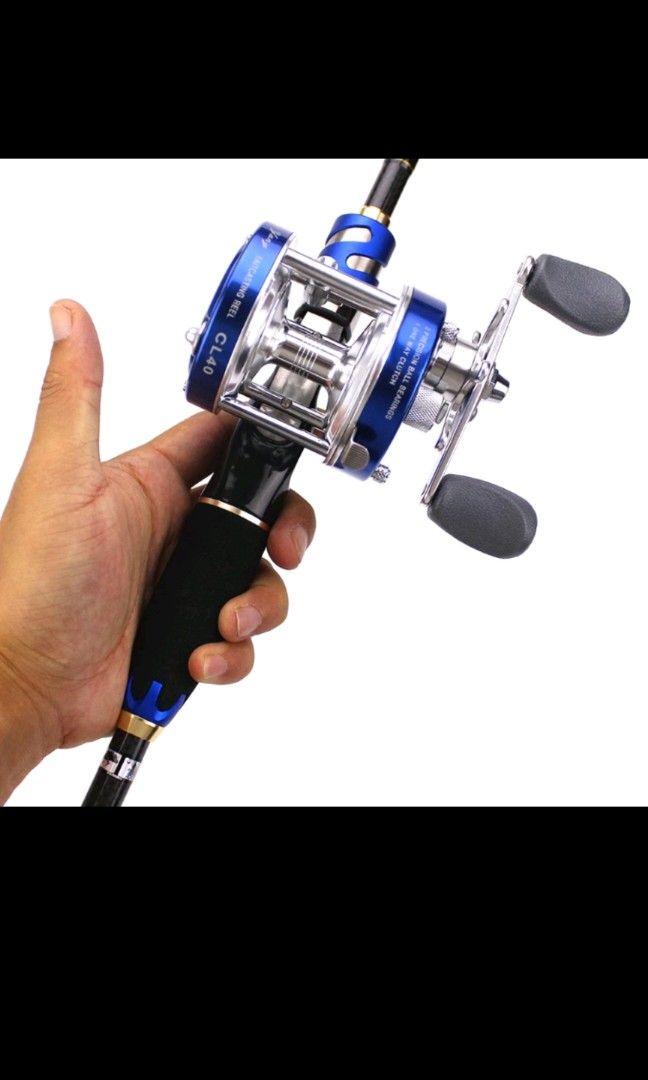 CL40 full metal fishing reel (RIGHT HAND) 2.1m, Sports Equipment