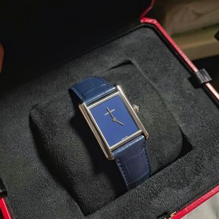 Discontinued Cartier Must Tank Large Blue Dial