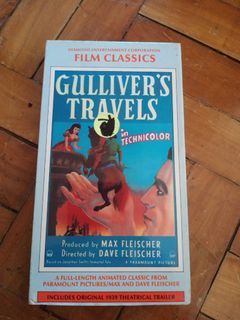 Gullivers Travels Vtg Movies 1939 VHS Tape Hollywood Movie