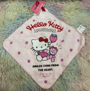 Hello Kitty 1976 1985 2018 Sanrio Co. Ltd. Face Hand Towel with Tag 12” inches - P250.00