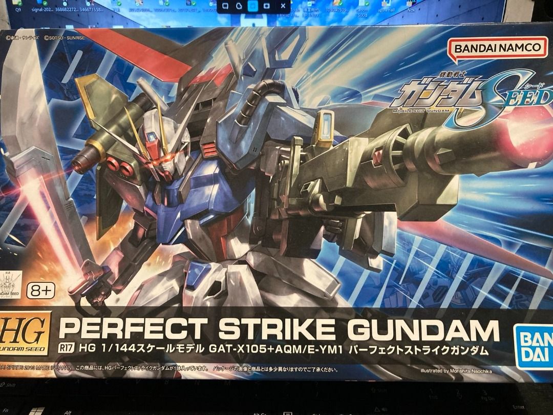 Modelo A Escala Bandai HG 1/144 Strike Gundam De Gundam SEED - Kit De Montaje Sin Pegamento, 7 Runners Y Calcomanías