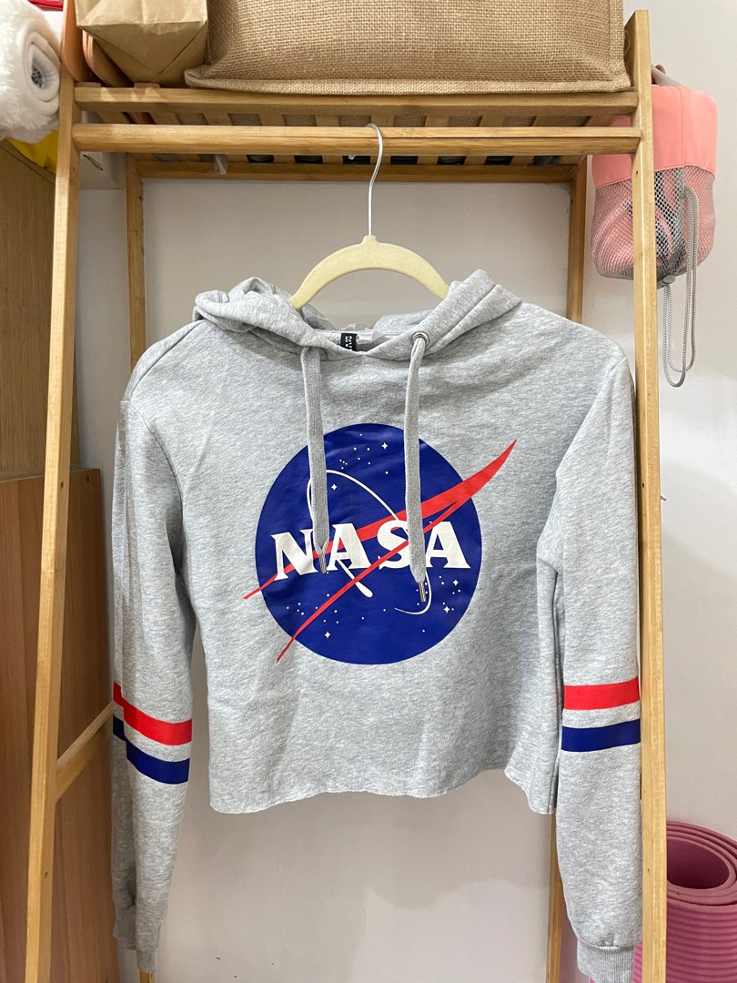 H&m nasa crop hoodie on sale