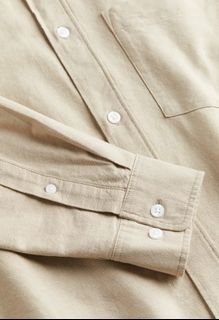 H&M Regular Fit Oxford Shirt - Beige