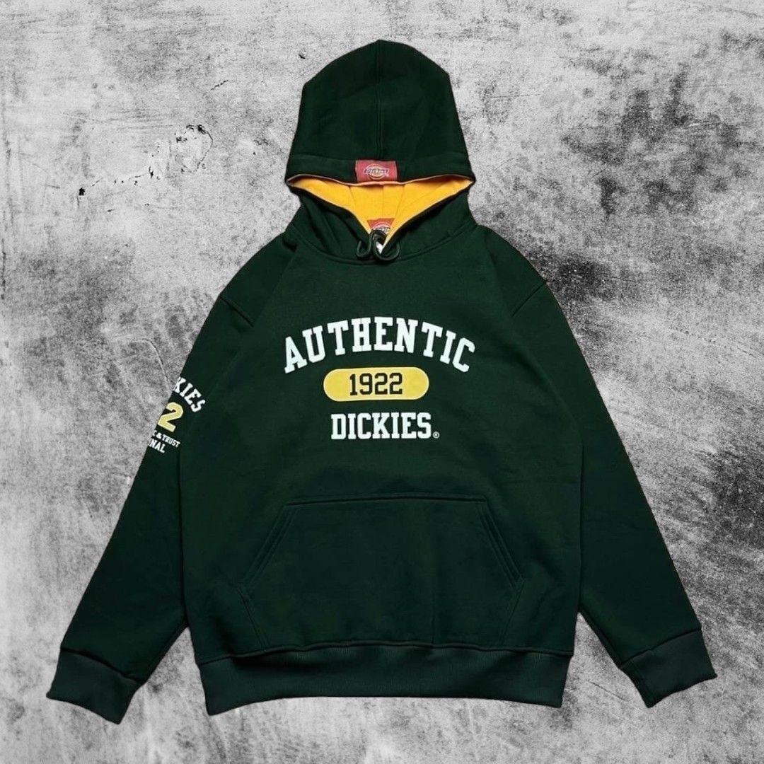 Hoodie Dickies Authentic 1922 Hijau Kuning Fesyen Pria Pakaian Baju Luaran di Carousell